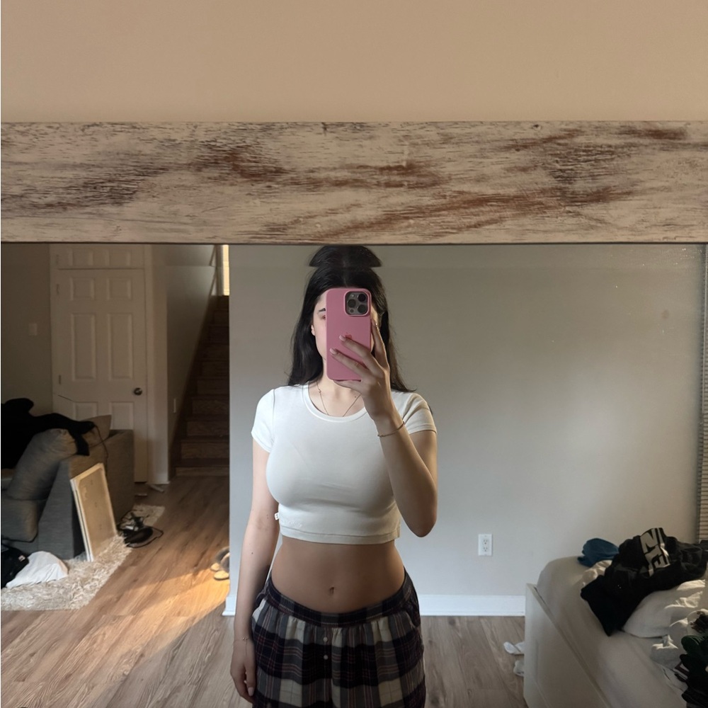Dynamite White Fitted Crop T-Shirt